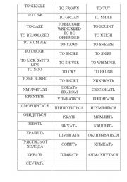 facial expression verbs