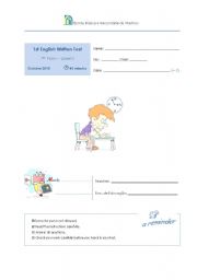 English Worksheet: Test 7th form