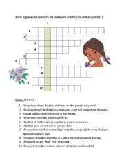 English Worksheet: Crossword: words used to decribe a person