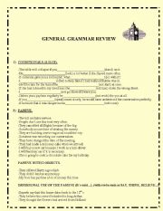 English Worksheet: General Grammar Review