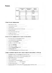 English Worksheet: pronouns - subject, complement, reflexive