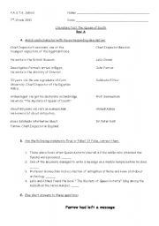 English worksheet: The Queen of Death Test