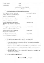 English Worksheet: The Queen of Death Test