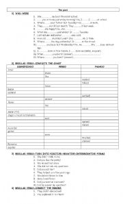 English Worksheet: SIMPLE PAST WORKSHEET