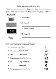 Primary School English Exercise