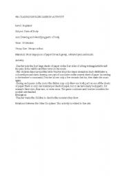 English Worksheet: parts of the body
