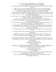 English Worksheet: CONVERSATION QUESTIONS