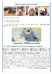 English Worksheet: WHATS HAPPENING IN SOMALIA?