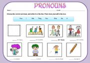 English Worksheet: Pronouns