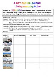English Worksheet: A day out in London