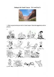 English Worksheet: Outing in the Grand Canyon