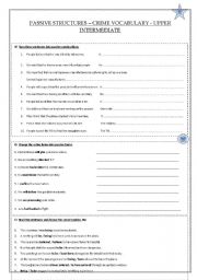 English Worksheet: Passive Structures