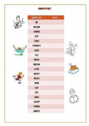 English worksheet: Past Simple Verbs