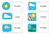 English Worksheet: The weather - domino