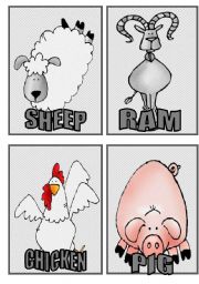 FARM ANIMALS FLASH CARDS