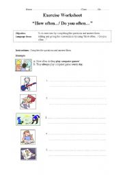 English worksheet: How often..? / Do you often..?