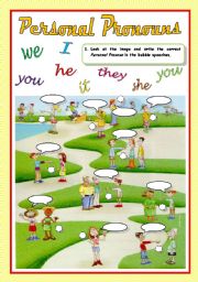 English Worksheet: Personal Pronouns