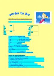 English Worksheet: verbs to be