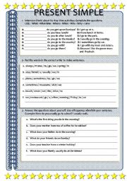 English Worksheet: Present simple practice