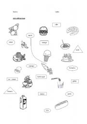 English Worksheet: food items