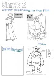 shrek film activity