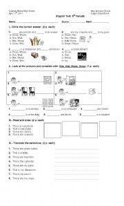 English Worksheet: Demonstratives