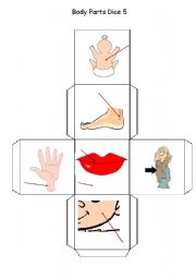 English Worksheet: Body Parts Dice - Part 5 of 5