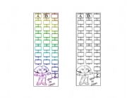 English worksheet: Letters bookmark