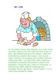 English Worksheet: My job