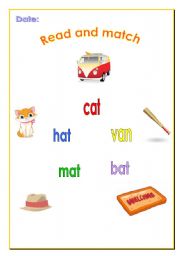 English Worksheet: cvc words