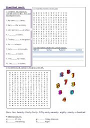 English worksheet: practical work