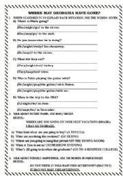 English worksheet: WHERE MAY GEORGINA HAVE GONE?