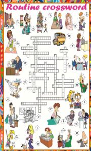 English Worksheet: Daily Routine Crossword