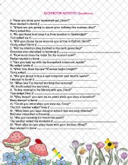 English Worksheet: Reported speech: questions + key