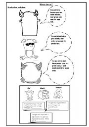 English Worksheet: Monsters! 