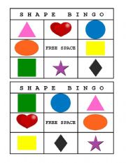 English Worksheet: Shape bingo II