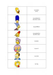English Worksheet: Simpsons Dominoes
