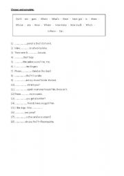 English worksheet: MULTIPLE CHOICE