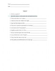 English Worksheet: Passive or Active