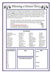 English Worksheet: Fantasy Dinner Party