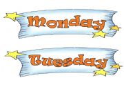 English Worksheet: Weekdays Flashcards