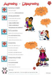 English Worksheet: The art of conversation through dialogue  part 1: Agreeing - Disagreeing 