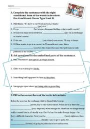 English Worksheet: Exercises - Conditionals I and II, Questions, Mixed Tenses