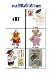 English Worksheet: flashcards jobs : ART