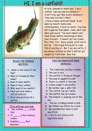 English Worksheet: the catfish