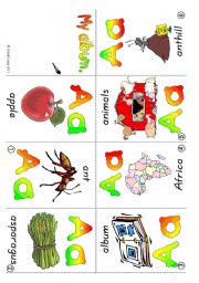 English Worksheet: ABC mini-book Aa and new Letter Formation Worksheet Aa: Colour, B & W and blank books