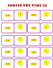 English Worksheet: Domino The Time 2