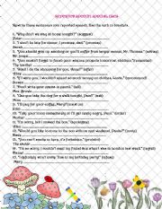 English Worksheet: Reported speech: special uses + key