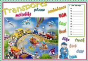 English Worksheet: Transports