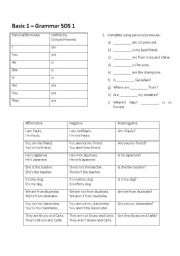 English worksheet: Grammar File